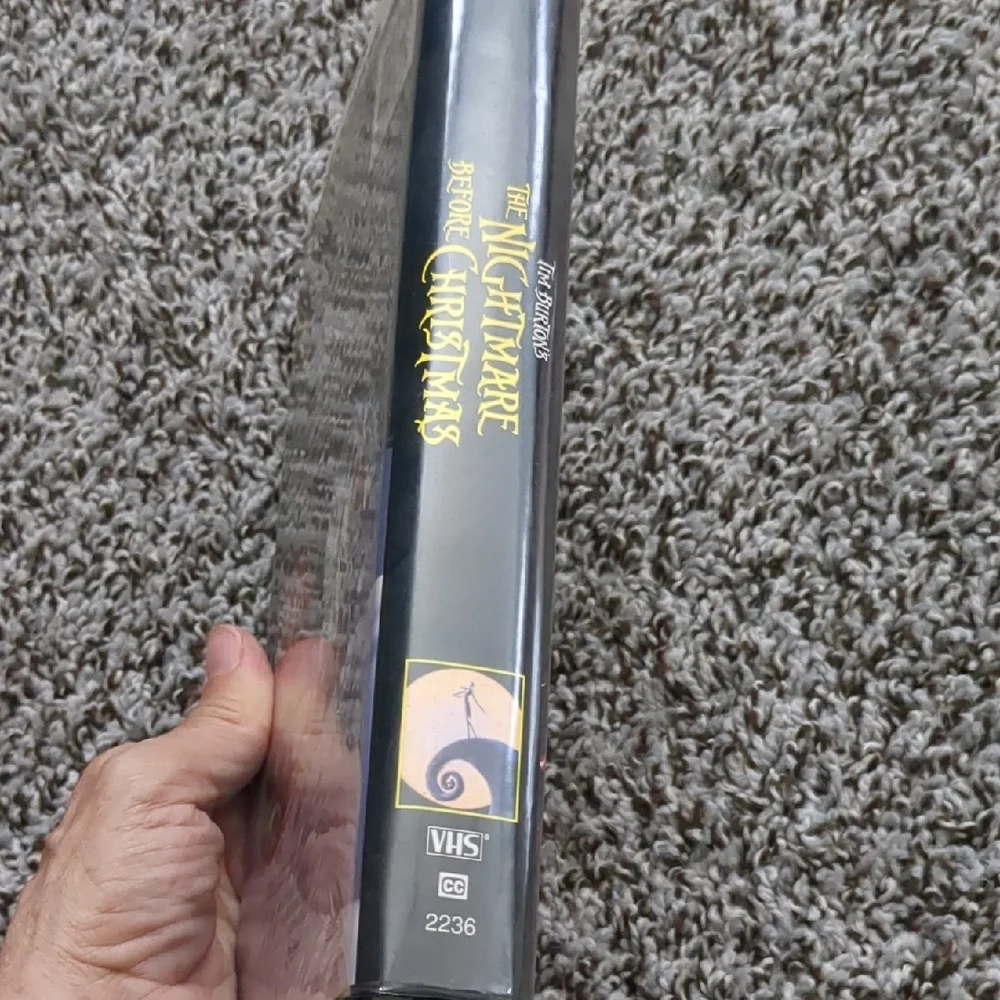 Tim Burton's The Nightmare Before Christmas VHS Cover – Black & Yellow
